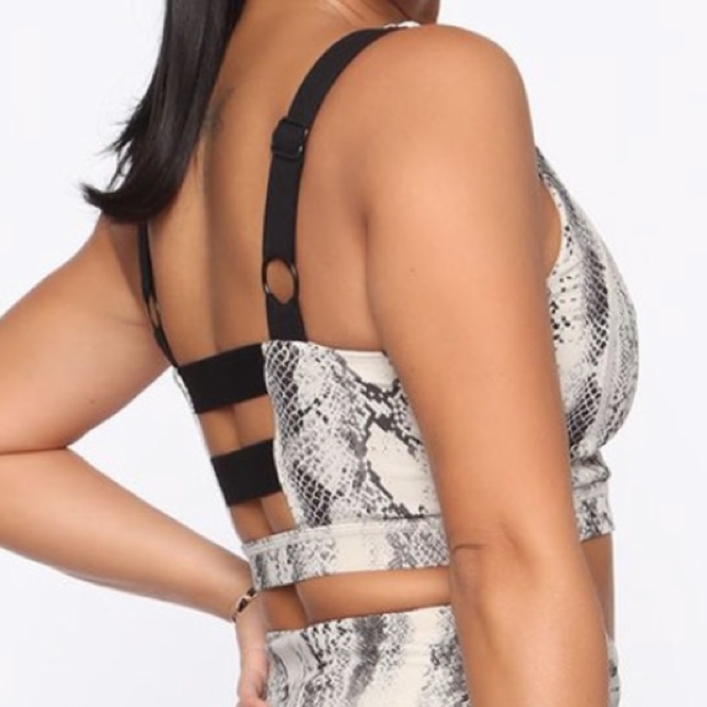 Snakeskin sports top